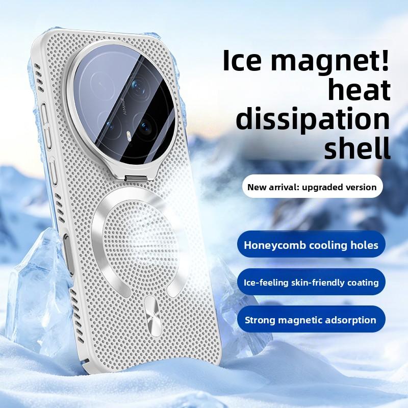 For Huawei Honor Magic 8 Pro Case Hard heat dissipation Magnetic MagSafe Lens Stand Protective Back Cover For Magic 8 8Pro Shell