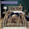 Muslim Pattern Bedding Uilt Set Uilt Cover Pillowcase Home Decoration Birthday Gift (1 * Duvet Cover + 2 * Pillowcase  Without Core)133