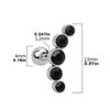 316 Stainless Steel Fashion Stud Earrings Screw Back Cartilage Tragus Conch Helix Piercing Jewelry