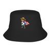 Coqui Frog Puerto Rico Flag Puerto Rican Bucket Hat For Unisex Fisherman Hats Trendy Fishing Caps Outdoor Custom DIY Visor Hats