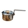 Stainless Steel Camping Kettle Removable Handle Portable 304 Stainless Steel Cooking Kettle for Outdoor Hiking