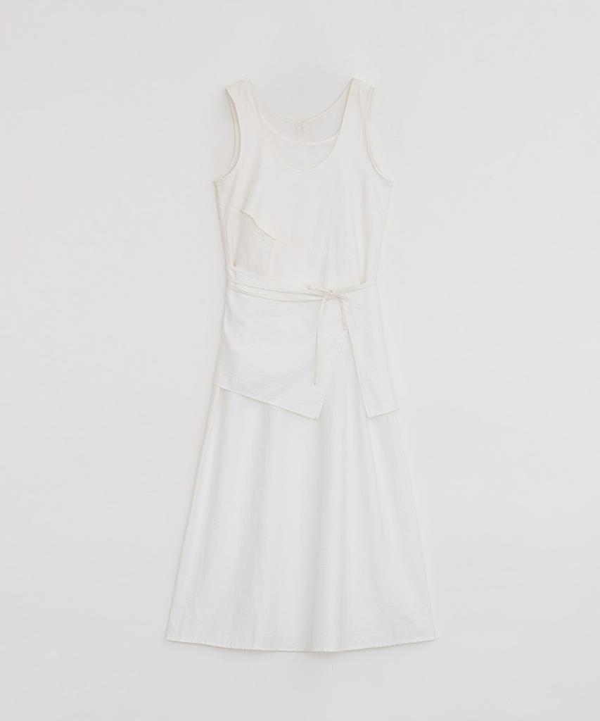 Loutaideu Two Way Layered Wrap Dress [White]