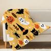 Halloween Christmas Themed Flannel Fleece Blanket Lightweight, Soft Warm Cozy Throw for Home, Window Seat, Indoor Couch Decor & Relaxing Use