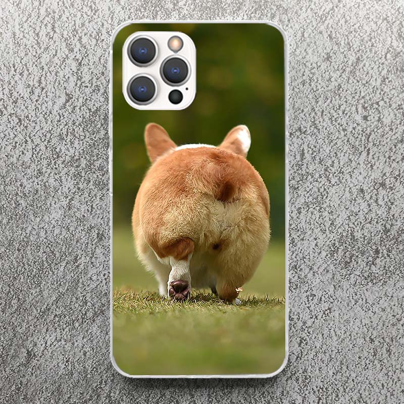 Cute Lovely Corgi Dogs Print Soft Case for iPhone 17 Air 16 16E 15 14 Plus 13 Mini 12 11 Pro Max Phone Shell SE 7 8 Pattern Cove