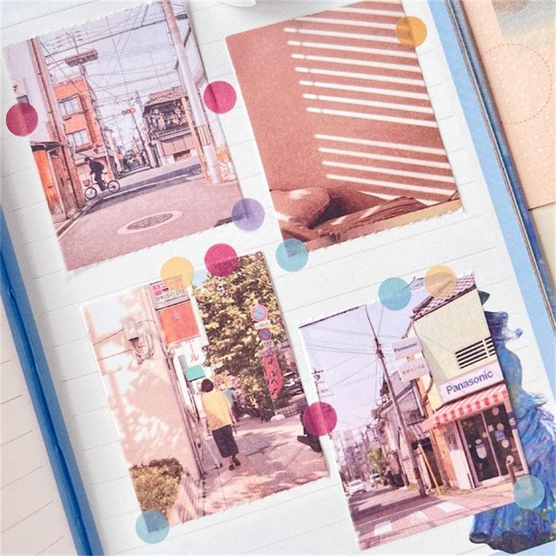 60mm * 3m Creative Simple Color Dots Washi Tape Creative Handbook DIY Decoration Scrapbooking Material Aesthetic Stickers