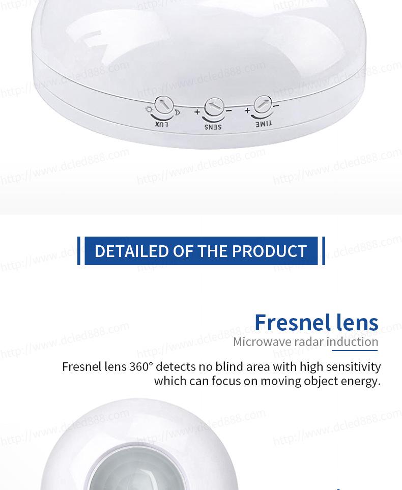 360° Ceiling PIR Motion Sensor 100-240V
