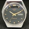 USED VINTAGE SEIKO 5 AUTOMATIC 6309A JAPAN MENS DAY/DATE BLACK WATCH A316764-2 SKU608h-a316764