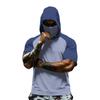 Men's Short Sleeve Hooded T Shirt Lightweight Raglan Athletic Top Casual Loose Fit Pullover Tee for Sports Workout