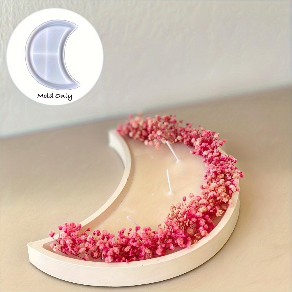 1pc Moon Shape Silicone Mold - Diy Storage,candle Holder,jewelry Storage - Multifunctional, Flexible And Easy To Use