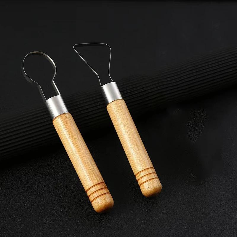 8pcs/set Pumpkin Carving Knife Detail Texture Shaping Clay Tools Pottery Tools Pottery Sculpting Kit with Smooth Wooden Handle