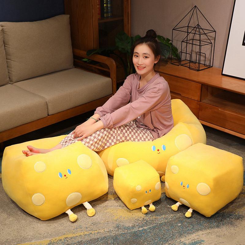 Girls Heart Butter Cheese Pillow Plush Toy Home Sofa Pillow Cushion Girls Sleeping Soothing Ragdoll