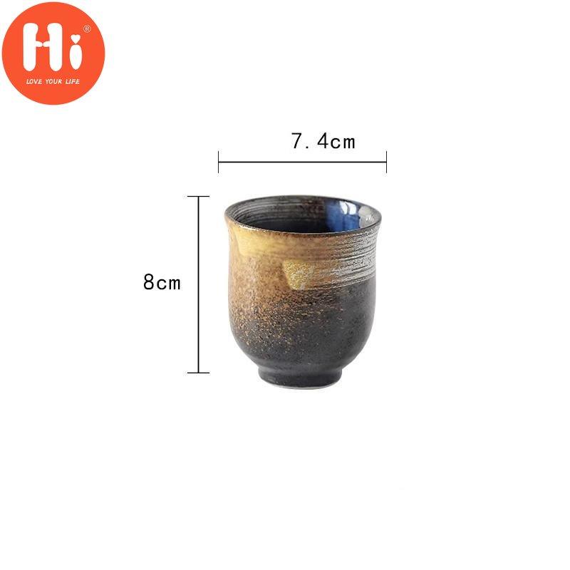 Japanese Ceramic Retro Hand-painted Teacup Household Stoneware Water Mug Office Restaurant Drinkware