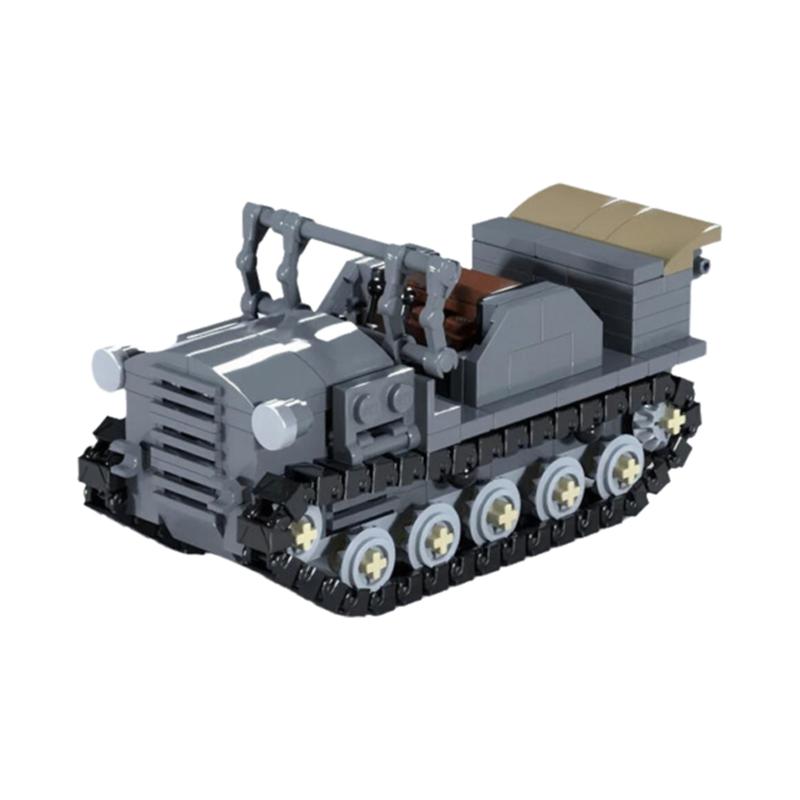 MOC Creative Design Mini Tank Grenade Launcher Artillery Tractor Building Block Model DIY Children's Assembly Toys Birthday Gift