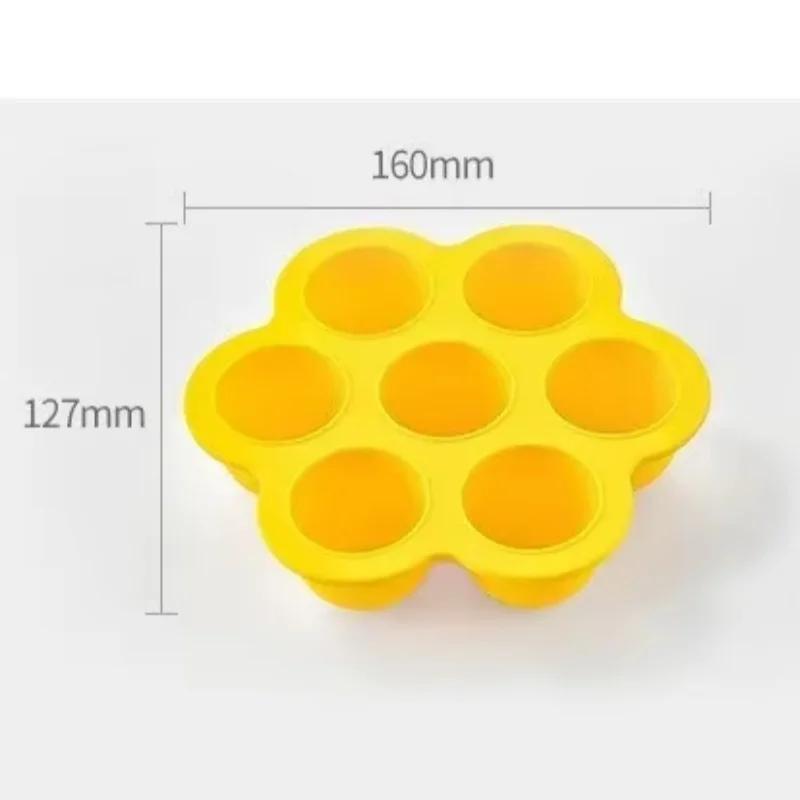 Eisform Bunt 7 Löcher Kinderhausgemachte Eis am Stiel Formen Lebensmittelqualität Silikon DIY Eisformen Heimküchenzubehör