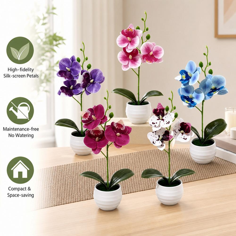 Artificial Orchid, Home/Office Decoration - Display of Living Room Dining Table, Entrance Flower Decoration, Not Easy to Fade