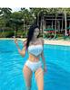 Korean Retro Bandeau Camisole Swimsuit for Women