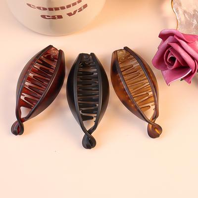Bananenclip, Hohes Luxusgefühl, Pferdeschwanz-Haarnadel, Weibliches Greifclip-Temperament, Vertikale Haarnadel, Bernsteinfarbenes Haar-Accessoire