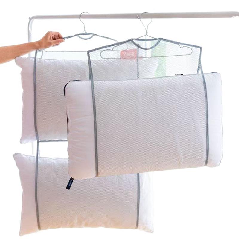 Hanging Pillow Drying Rack Outdoor Windproof Doll Drying Net Multifunctional Dryer Bags Organizer Large Capacity