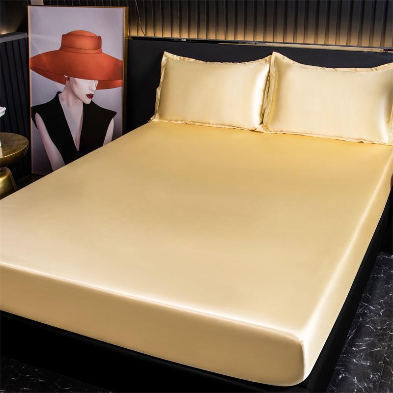 Ice Silk Summer Bedspread: Non-Slip, Cool, and Soft Solid Color Bed Cover
