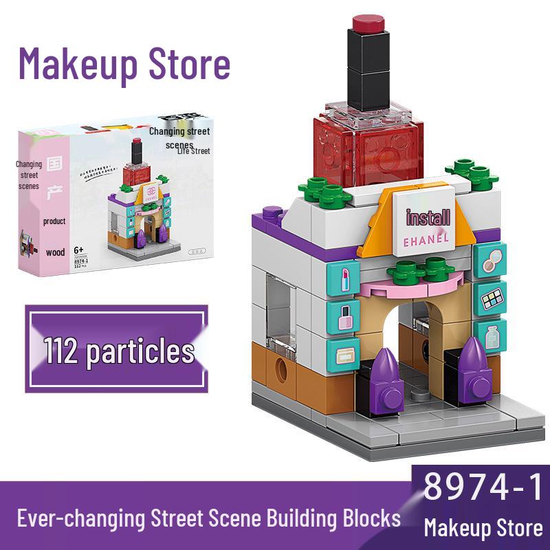 2025 Street Scene Lego-Compatible Architecture Model: Educational Assembly Toy for Kids and Boys