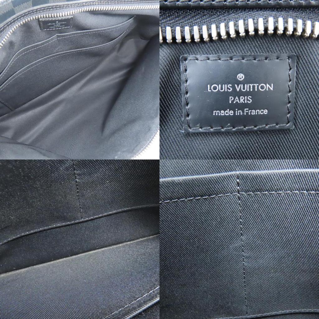 Used LOUIS VUITTON Shoulder Bag Hunter N41656 Damier Grafitte/leather black gray Messenger