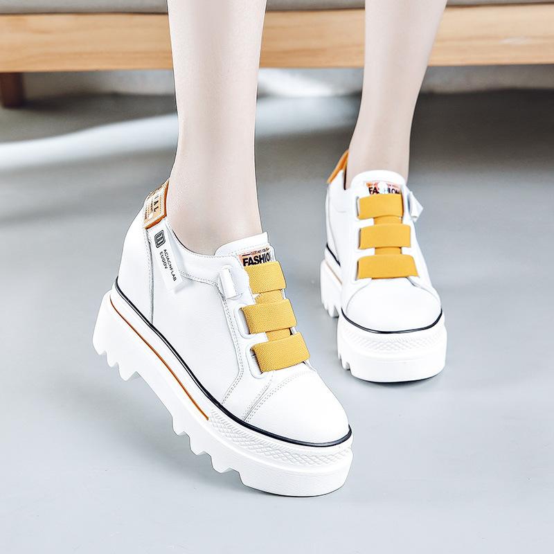 5CM Thick Bottom Mesh Breathable Women's Autumn Solid Color Sports Shoes Casual Running Sports Shoes Outdoor Women's Shoes 34-40