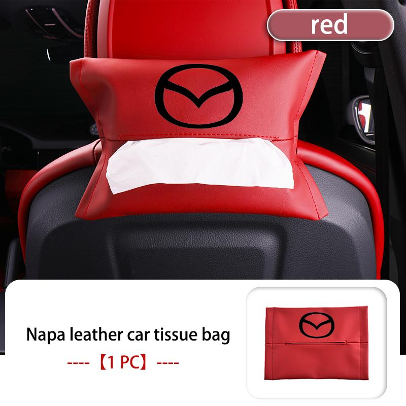 For Mazda Car Tissue Bag Seat Back Hanging Sun Visor Armrest Paper Towel Box 2 3 5 6 Axela Atenza Speed 6 CX3 CX4 CX5 CX7 CX8 W5