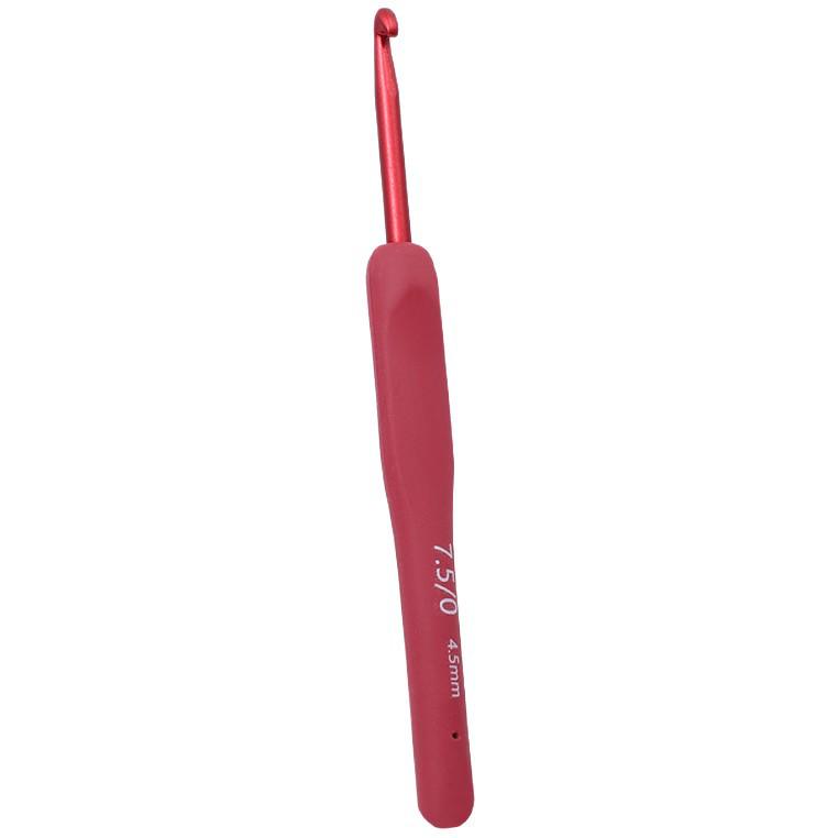 Red Soft Handle Crochet Hooks for Handmade Sweaters, Slippers & Beginner Knitting Kits