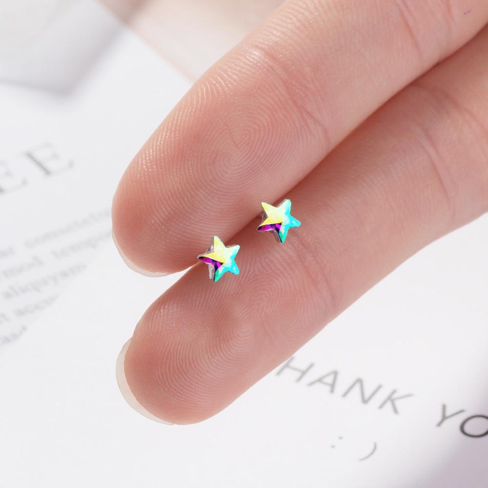 Lekani Embellished With Crystals Stud Earrings Women Star Earrings Austrian Rhinestone  Tone EarringTrendy Stud