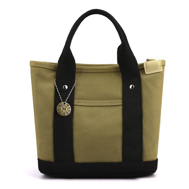 

Сумка-тоут из холста, портативная, большой емкости, сумка-ведро для обеда на отдыхе, сумка-бенто с несколькими отделениями