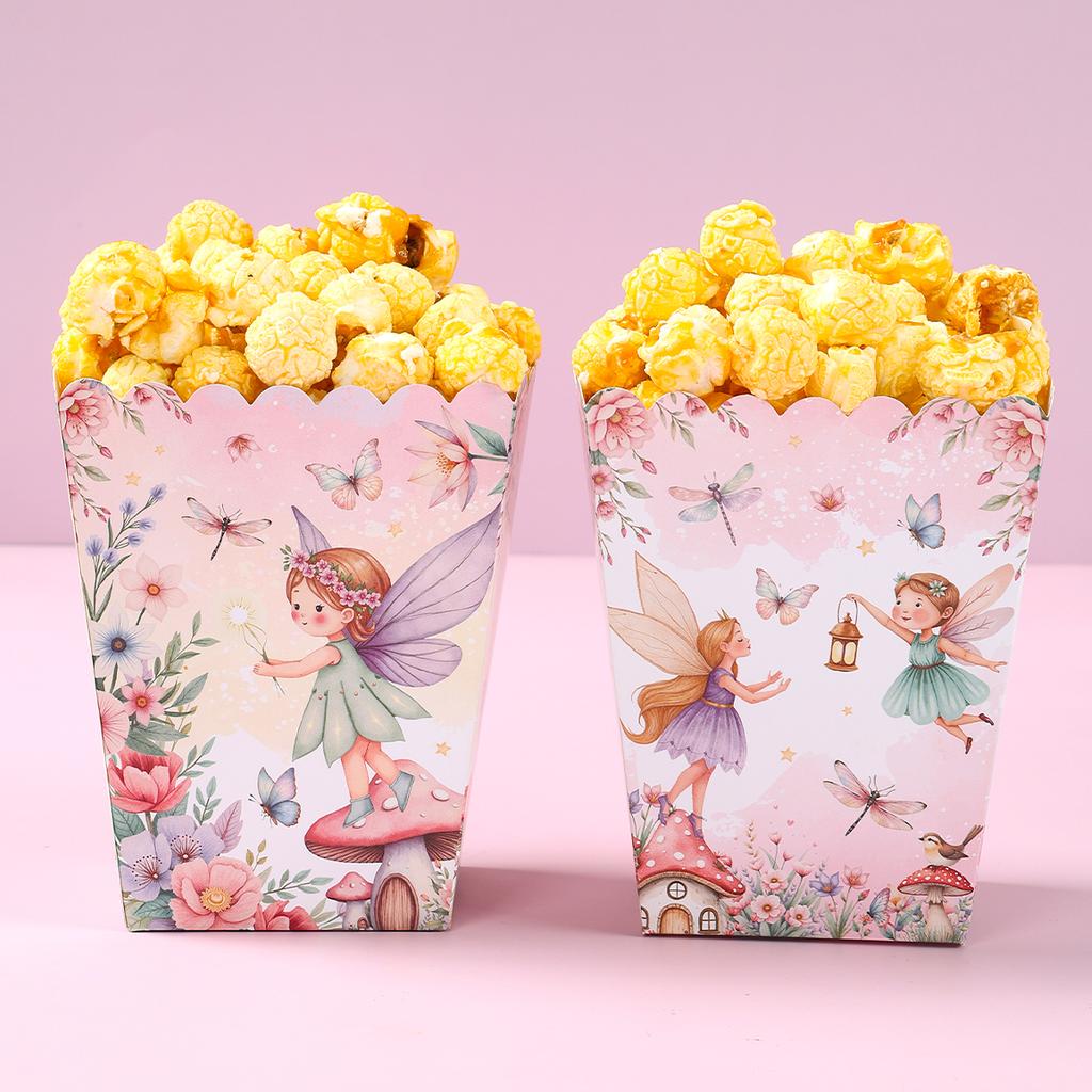 Fee Popcorn Box Party Mitgebsel Taschen Fee Party Zubehör Fee Geburtstagsparty Dekoration Kinder Fee Geburtstag Hochzeit Babyparty Dekoration
