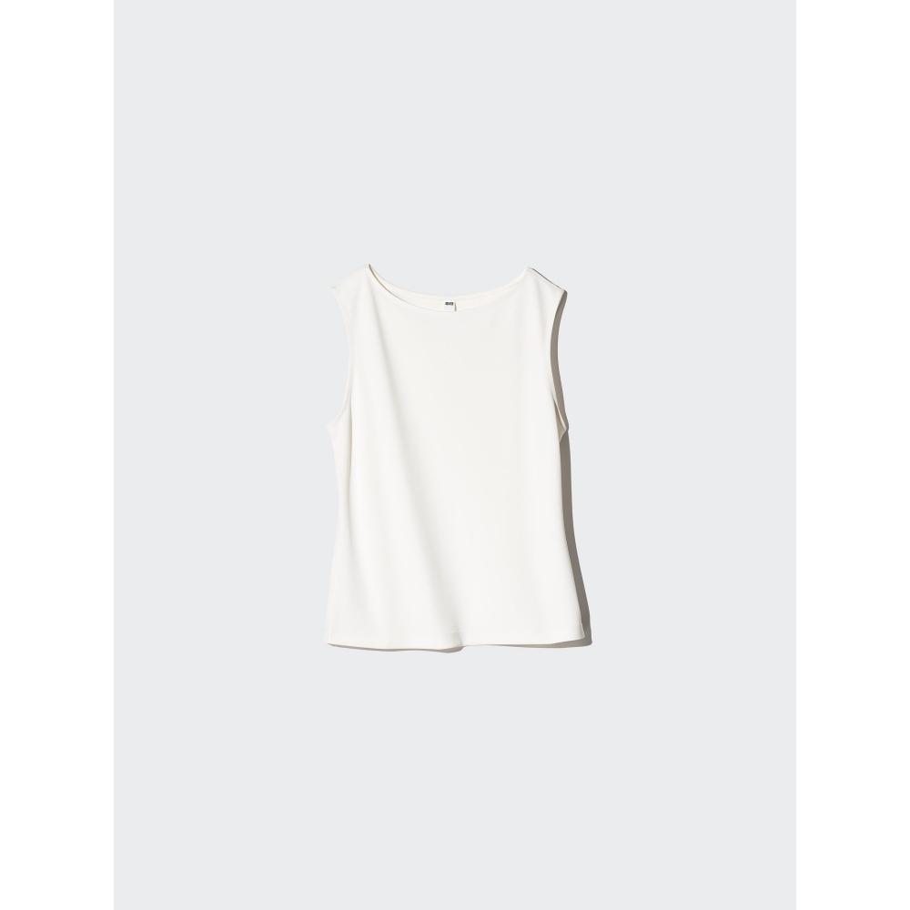 Uniqlo Japan Crepe Jersey BoaT Neck T Sleeveless