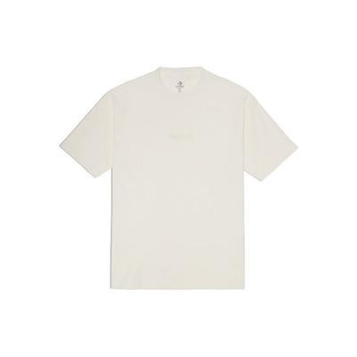 Converse Drop Shoulder Sleeve T Shirt Unisex Ecru 10022515-A01