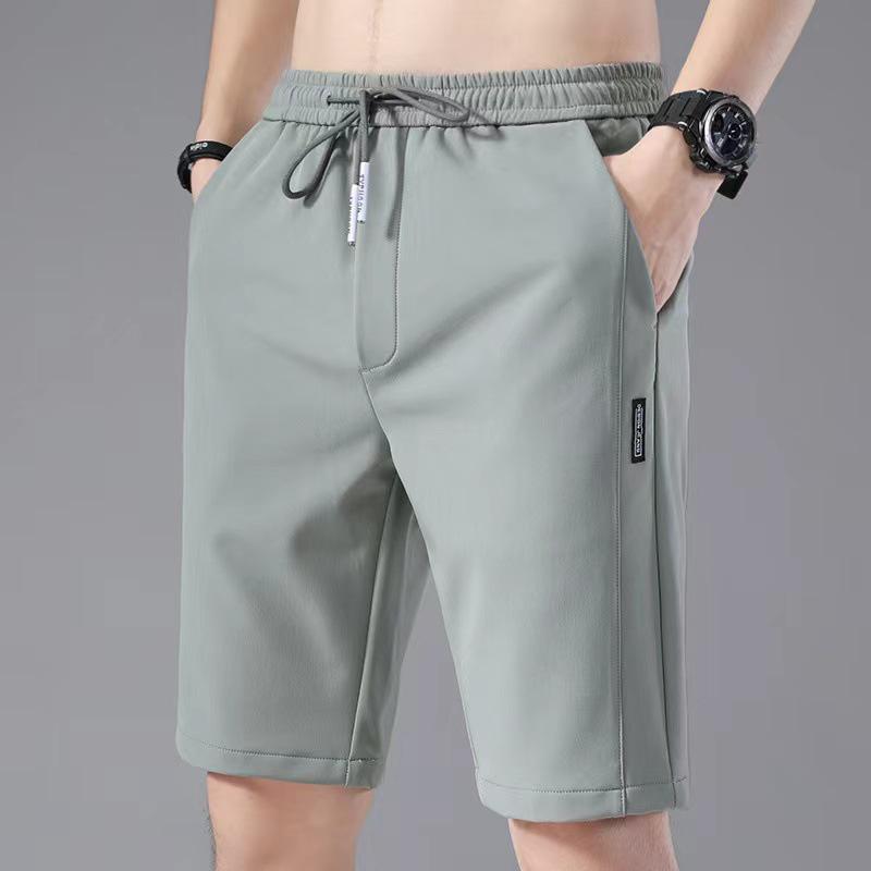 Men's 2023 Summer Ice Silk Quick-Dry Shorts: Casual, Loose, Elastic, Slim-Fit Pants
