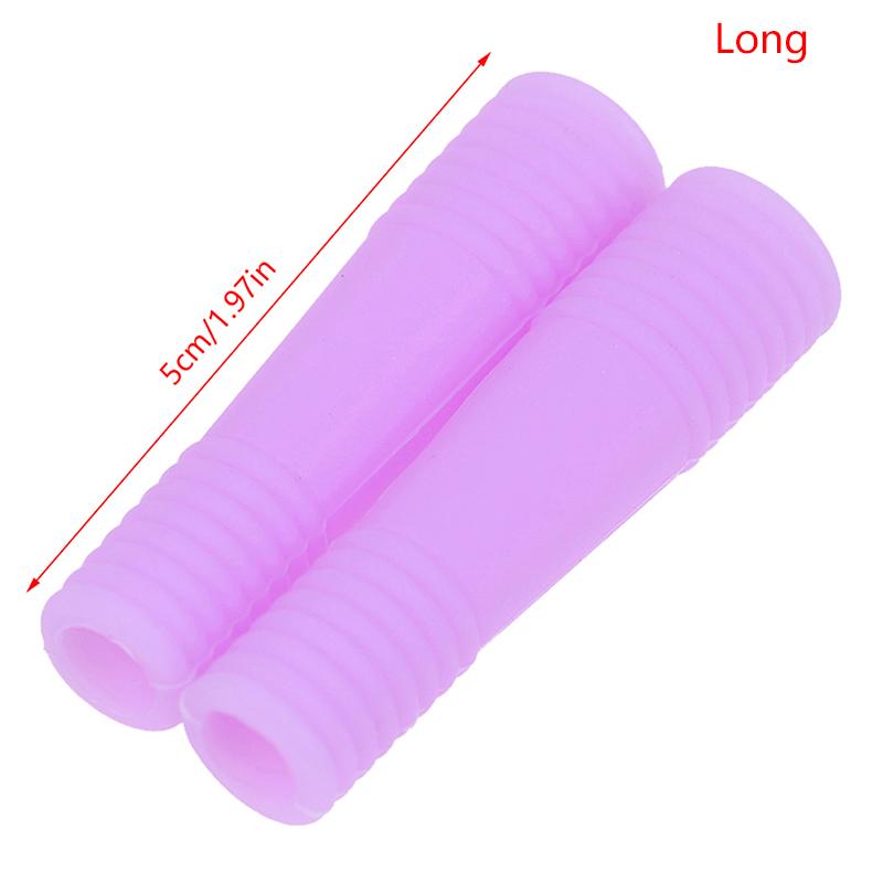 

2 шт. Силиконовый чехол-насадка для кусачек, чехол для ножниц для кутикулы, пинцет для удаления мертвой кожи, колпачок Long Purple