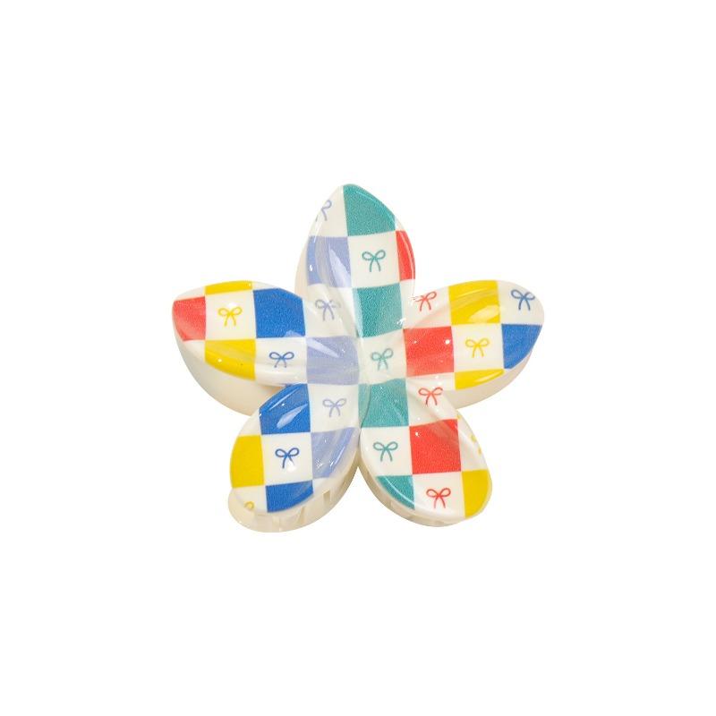 Uv-printed Frangipani HairpinFemale Seaside Vacation Back of The Head HairpinShark Clip