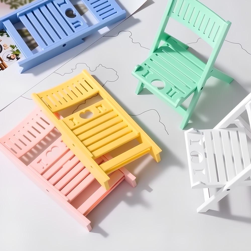 Creative Cute Folding Stool Phone Holder - Practical Desktop Ornament & Gift