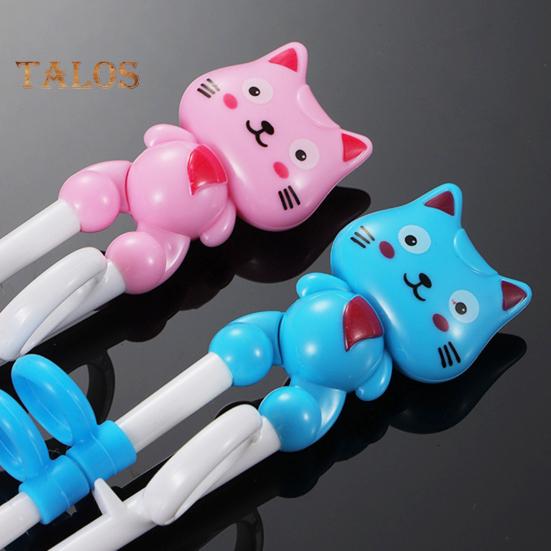 2 Paia Bacchette per Bambini Facili da Usare Riutilizzabili Educative Bacchette Carine a Forma di Animali Bacchette da Allenamento per Bambini