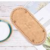 Handmade Leather Crochet Bag Base with Oval Logo - Quality DIY Accessory