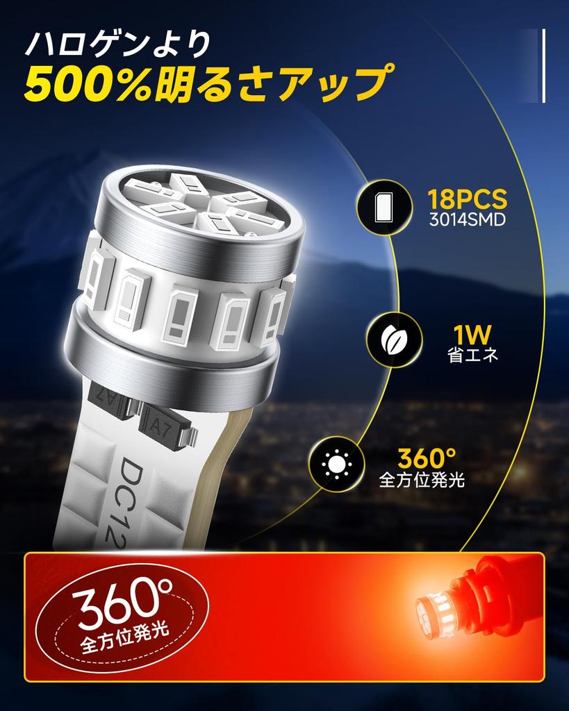 AUXITO T10 LED Red Explosive LED T10 Position Lamp/Number Light/Room