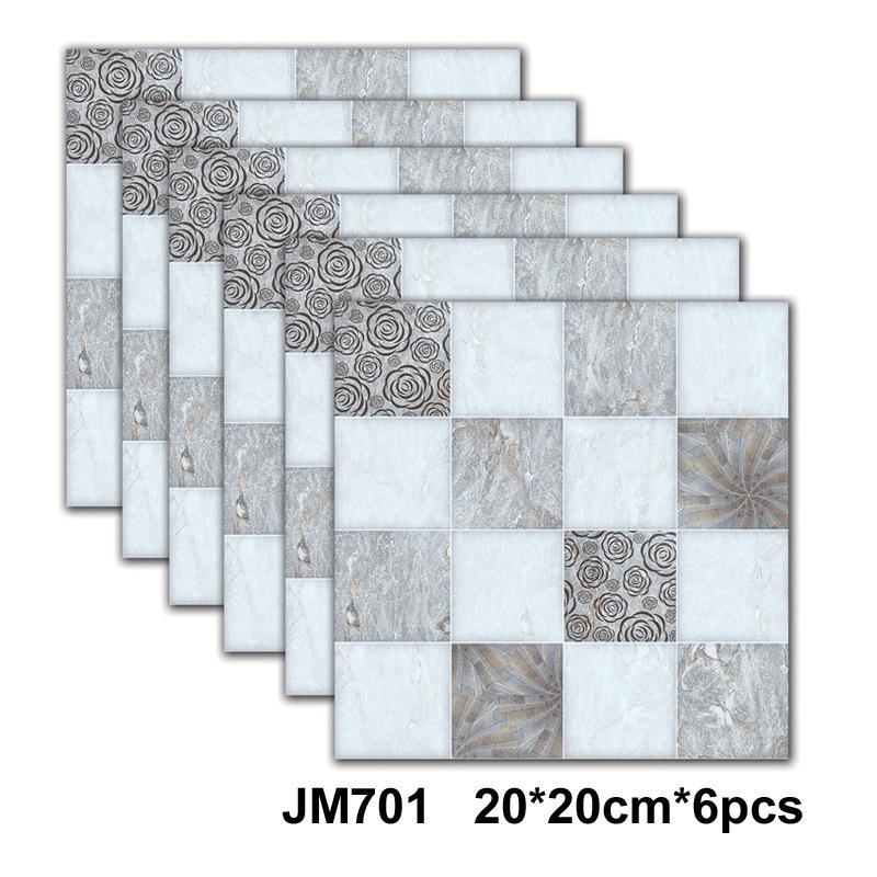 

Самоклеящаяся мраморная настенная плитка - Водонепроницаемые наклейки для кухонных фартуков, ванных комнат, гостиных, Легко устанавливаются и снимаются 20 x 20cm x 6pcs