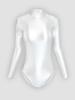 Solid Color High-Cut Rhythmic Gymnastics Leotard Ballet Dancewear - Women's Silky Luster One-Piece Swimsuit Base T-Shirt