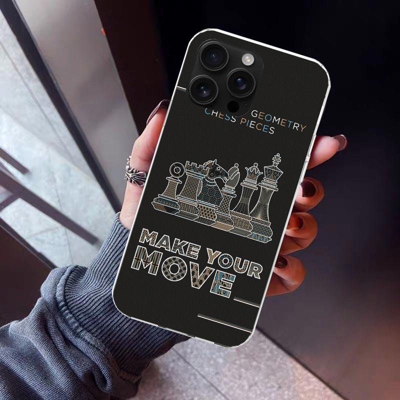 

Competitive Chess Game Phone Case For iPhone 17 Air 16 15 Pro Max 14 Plus 13 Mini 12 11 Cover 7 8 SE Silicone Shell Print Fundas iPhone 12 Pro Max