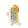 1 pezzo Giocattolo Telefono Musicale Dinosauro con Luce e Suono, Giocattolo per l'Educazione Precoce del Bambino, Regalo di Halloween Natale per Bambini, Colore Spedito Casualmente