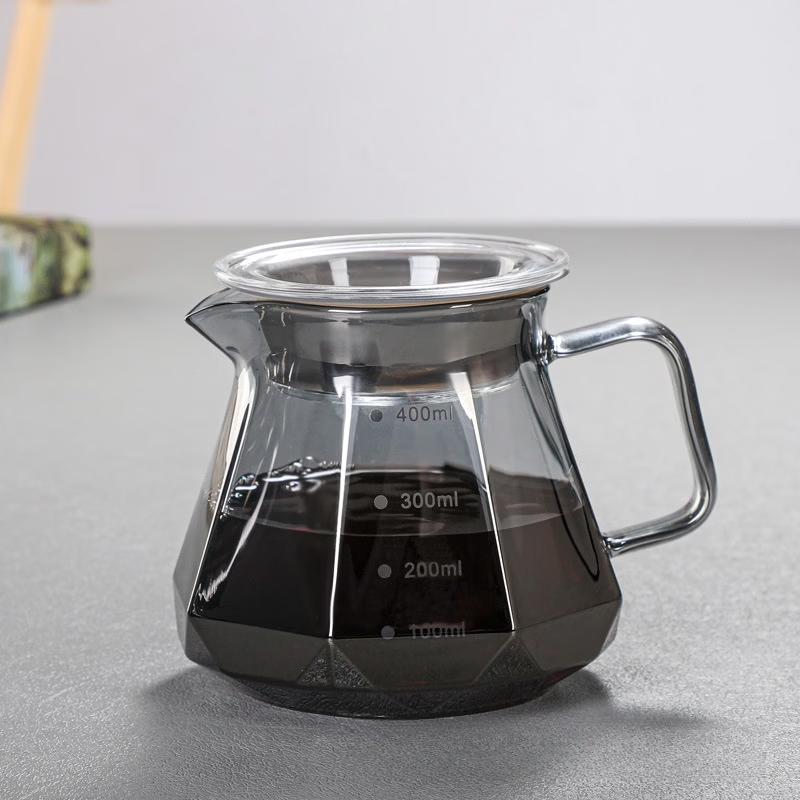 

TLXT Octagonal Glass Coffee Pot with Filter