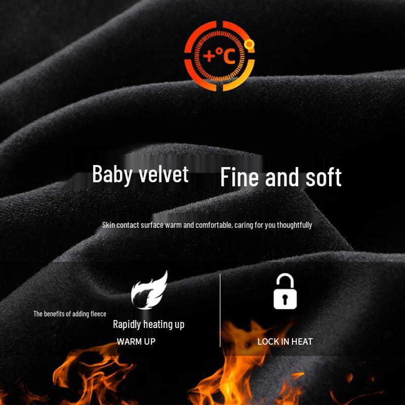 ROMON Men's Autumn/Winter Stretch Casual Wool Blend Trousers