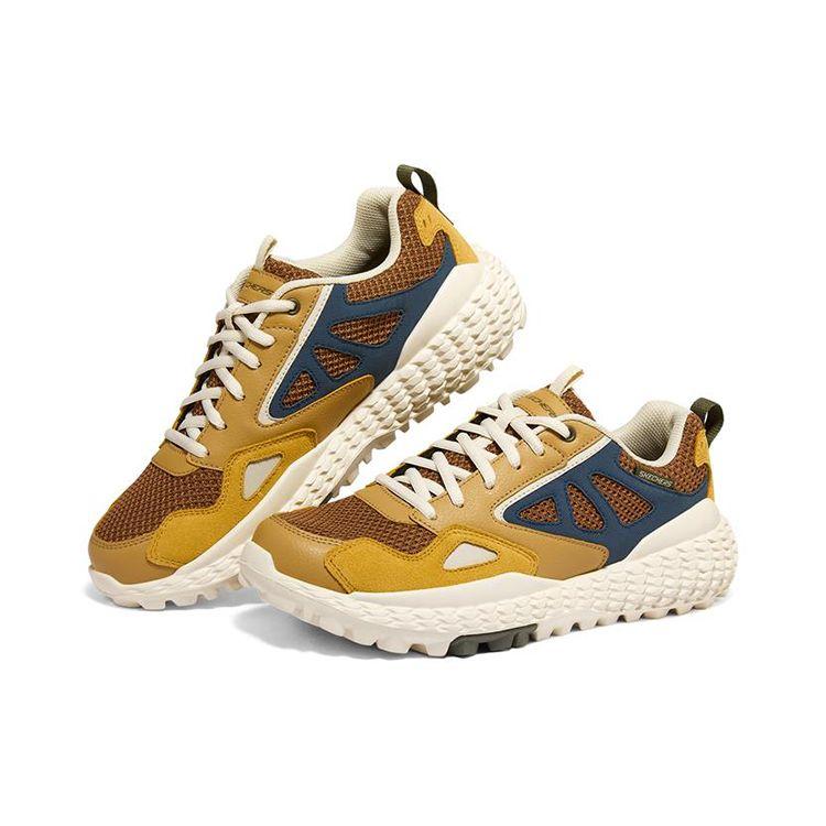 Skechers Pantofi sport de alergare Monster cu absorbție a șocurilor, antiderapanți, durabili, cu profil jos, pentru bărbați, teniși, maro 237279-TAN