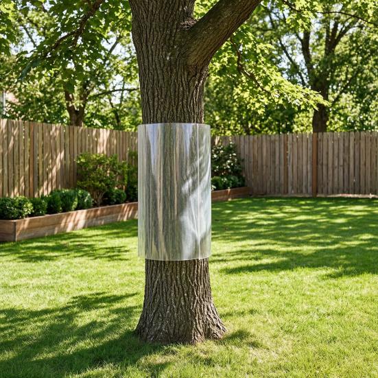 Tree Trunk Protector Guard for Iguana, PET Plastic Tree Trunk Wrap Bark Protector with Clear Double-Sided Tape for Preventing Iguana Cat Animals
