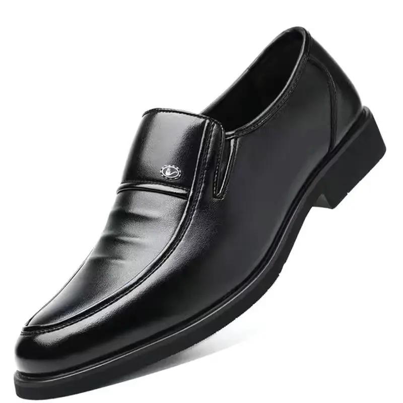 Fashion Lace Up Round Toe Male Casual Shoe Office Cowhide Social 2024 Trend New In Men's Leather Shoes Low Price Shipping Free Delivery