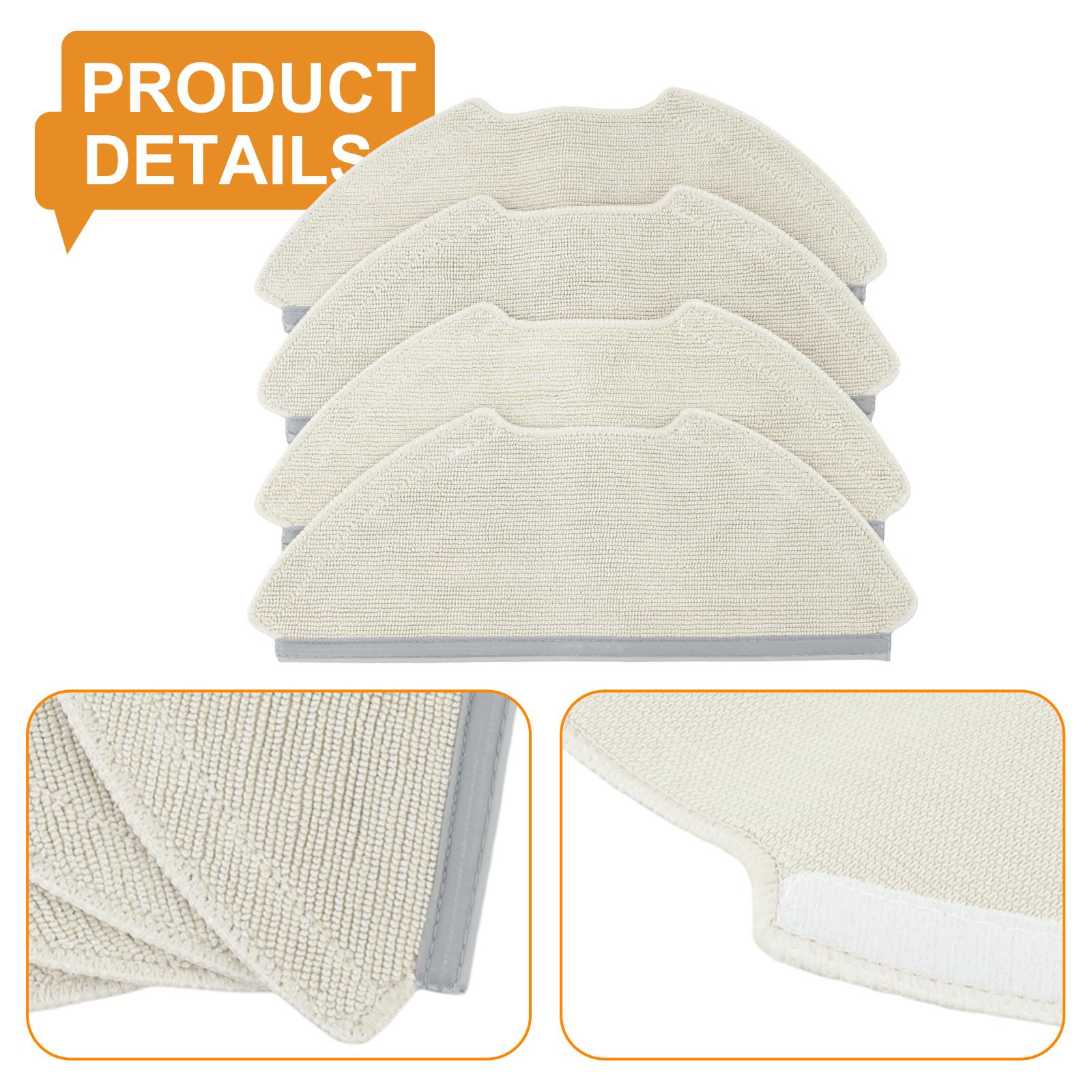 As Pictures Show Mop Cloth Kit Easy Install Mop Cloth For Robot Robot Microfiber Mop Large Capacity Mop Cloths